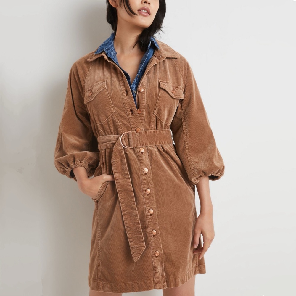 Anthropologie Pilcro Lysette Corduroy Mini Dress